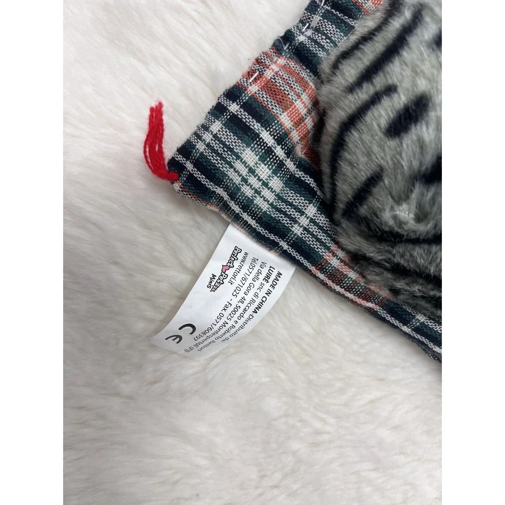 Perfect Petzzz Minis Grey  Tabby Cat On Bed plush toy animal
